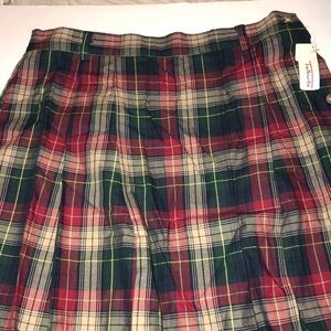 VTG NOS Talbots Brushed Flannel Tartan Plaid Midi Skirt Ralph Lauren Esthetic